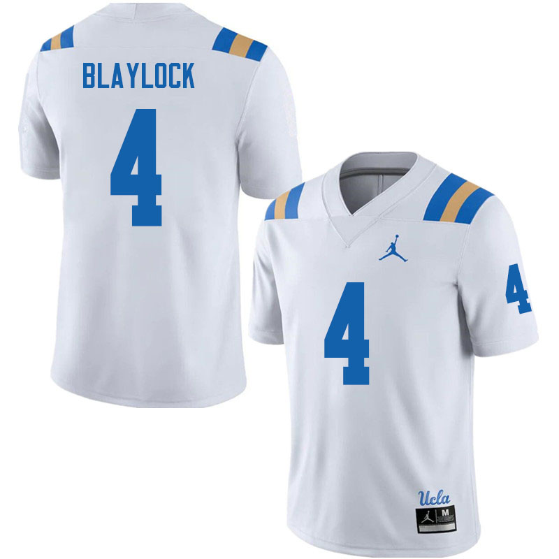 Jordan Brand Men #4 Stephan Blaylock UCLA Bruins College Football Jerseys Sale-White - Click Image to Close
